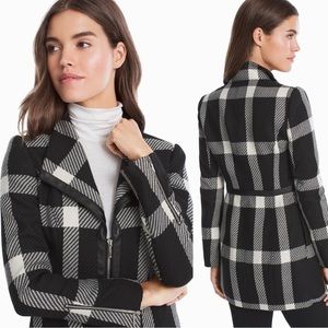 White House Black Market Black Flannel Jacket